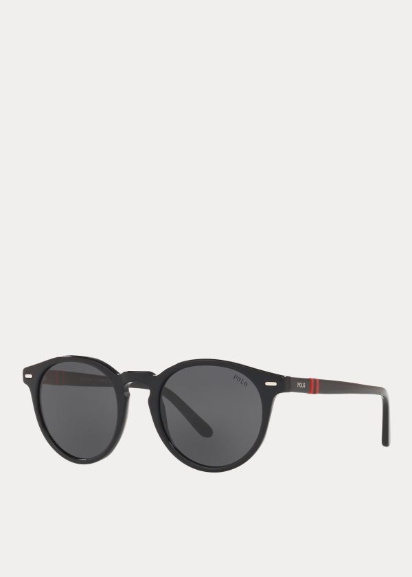 Gafas De Sol Polo Ralph Lauren Hombre Negros - RegiMen'stal-Stripe - ILDGU0241